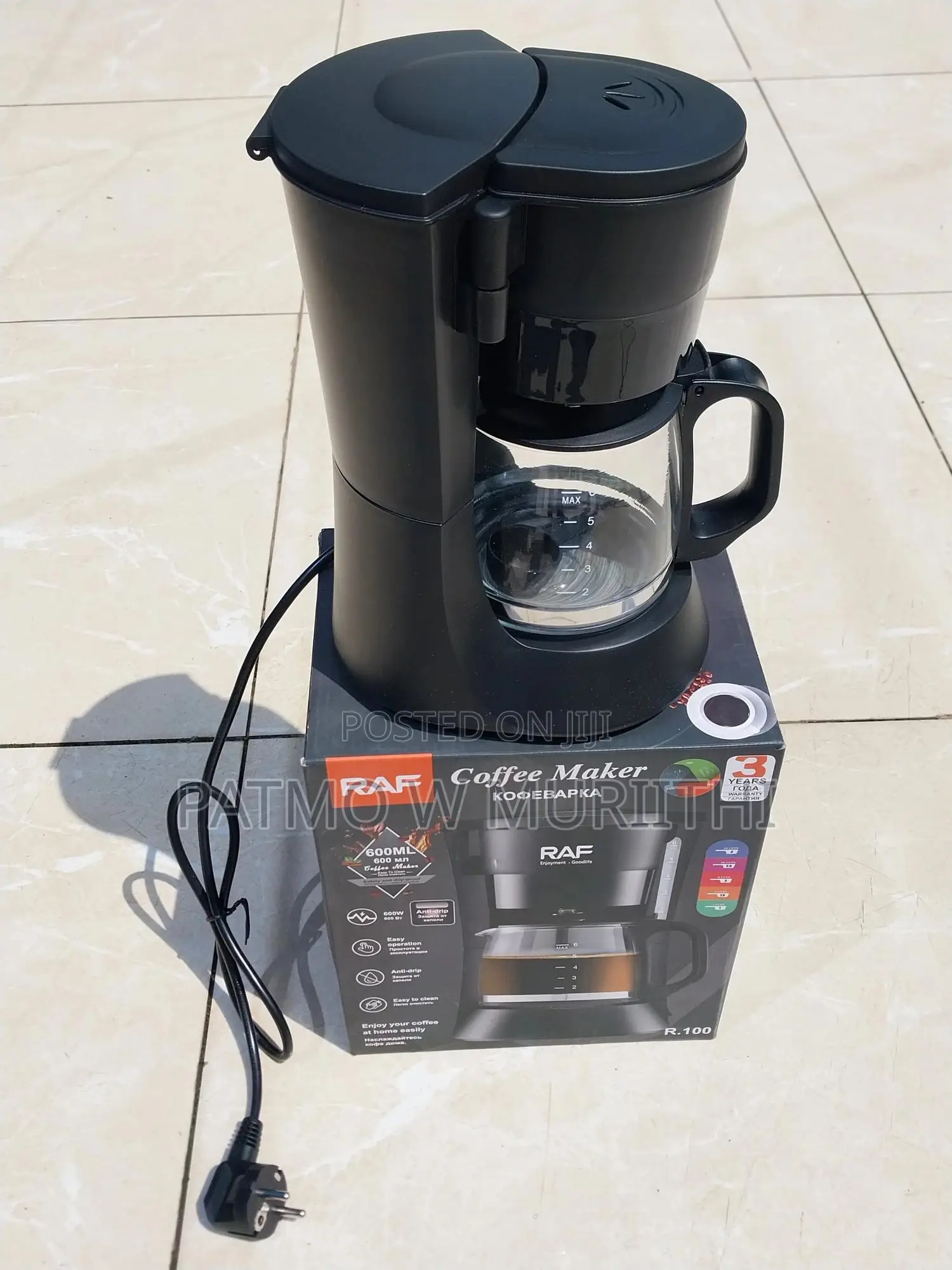 Elegant Raf Coffee Maker 1.5L 1000W