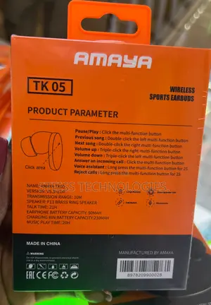 Amaya Wireless Sports Earbuds.
