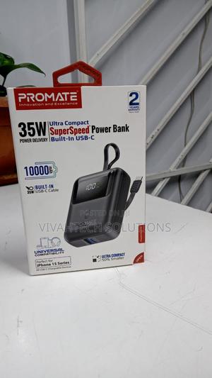 Promate 10000mah Ultra Compact 35W Superspeedtm Power Bank - thumbnail 2