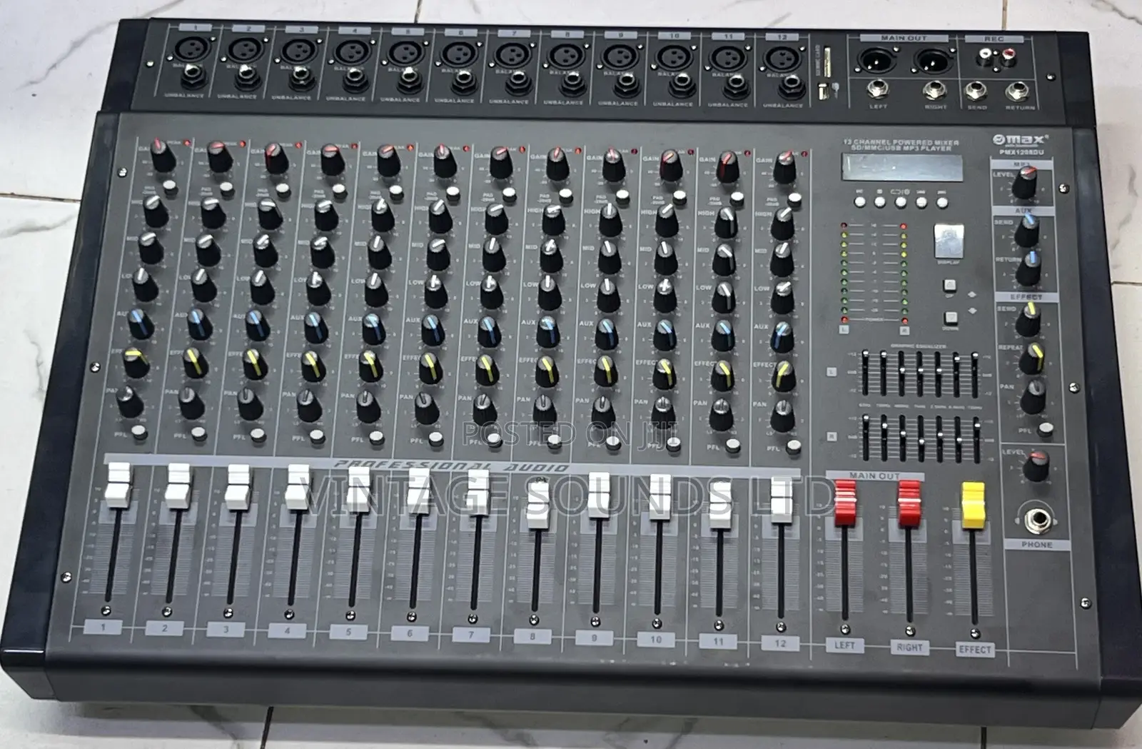 Max PMX1208DU 12 Channel Mixer With Bluetooth USB / New