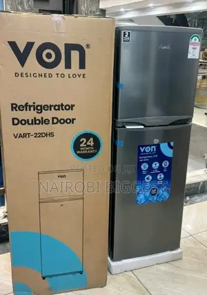 Von Vart Double Door Fridge 138litres