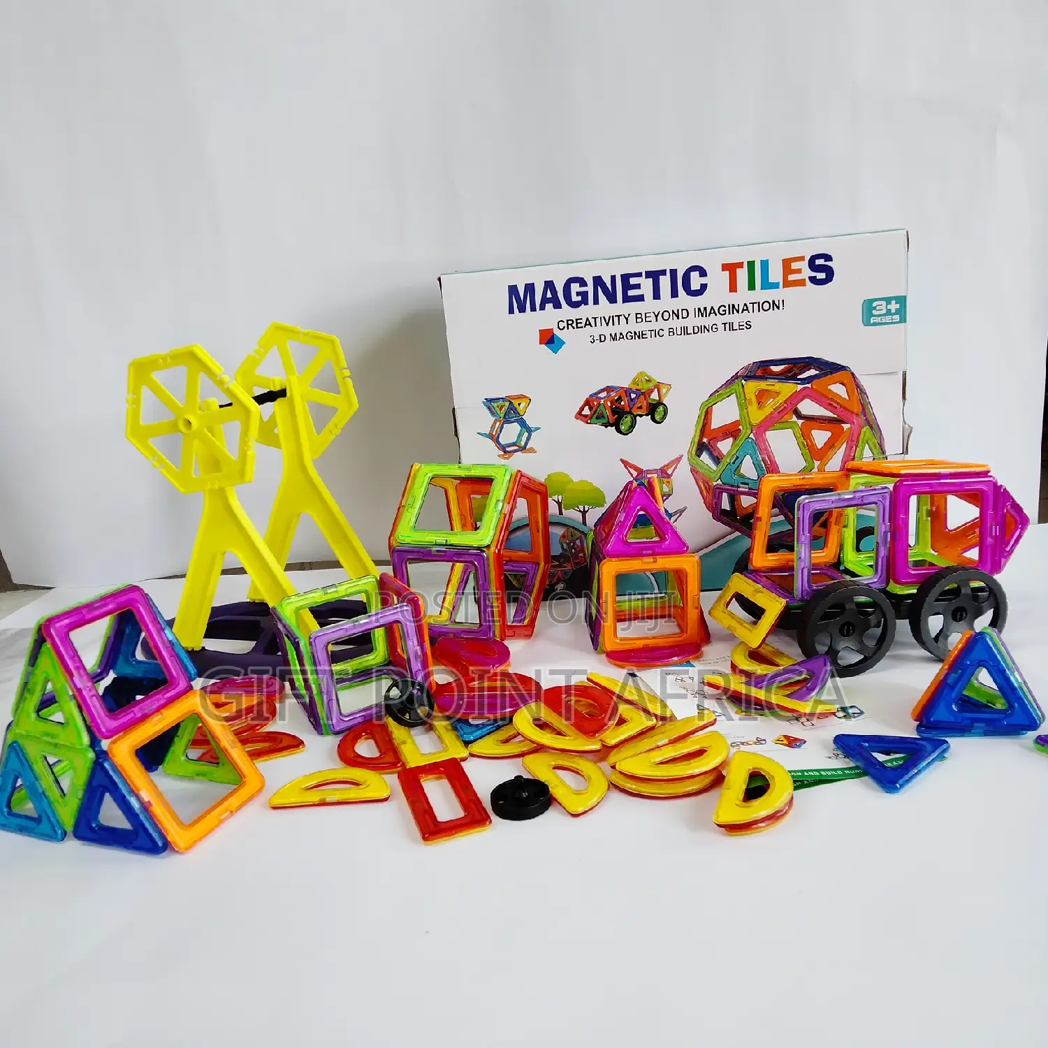 84 Pieces Stacking Magnetic Tiles for Kids