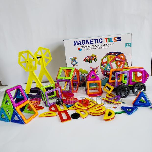 84 Pieces Stacking Magnetic Tiles for Kids - thumbnail 2
