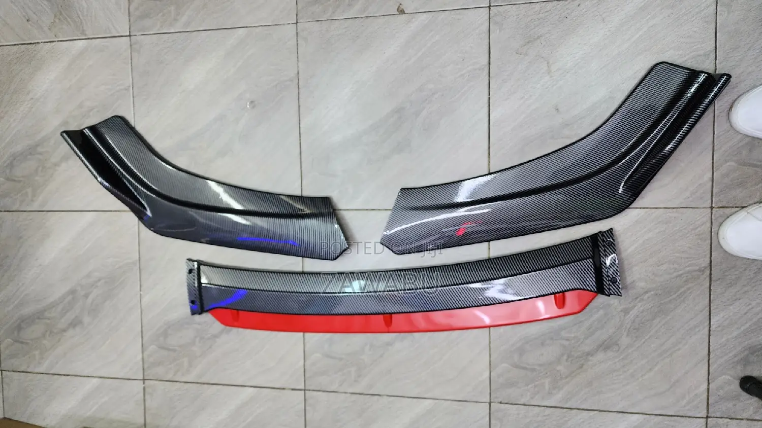 Front Universal Bumper Lips Black Carbon