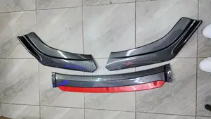 Front Universal Bumper Lips Black Carbon