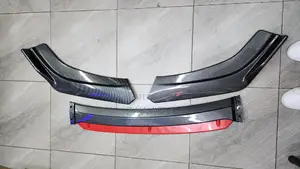 Front Universal Bumper Lips Black Carbon