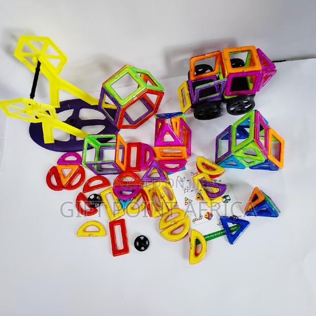 84 Pieces Stacking Magnetic Tiles for Kids - thumbnail 3