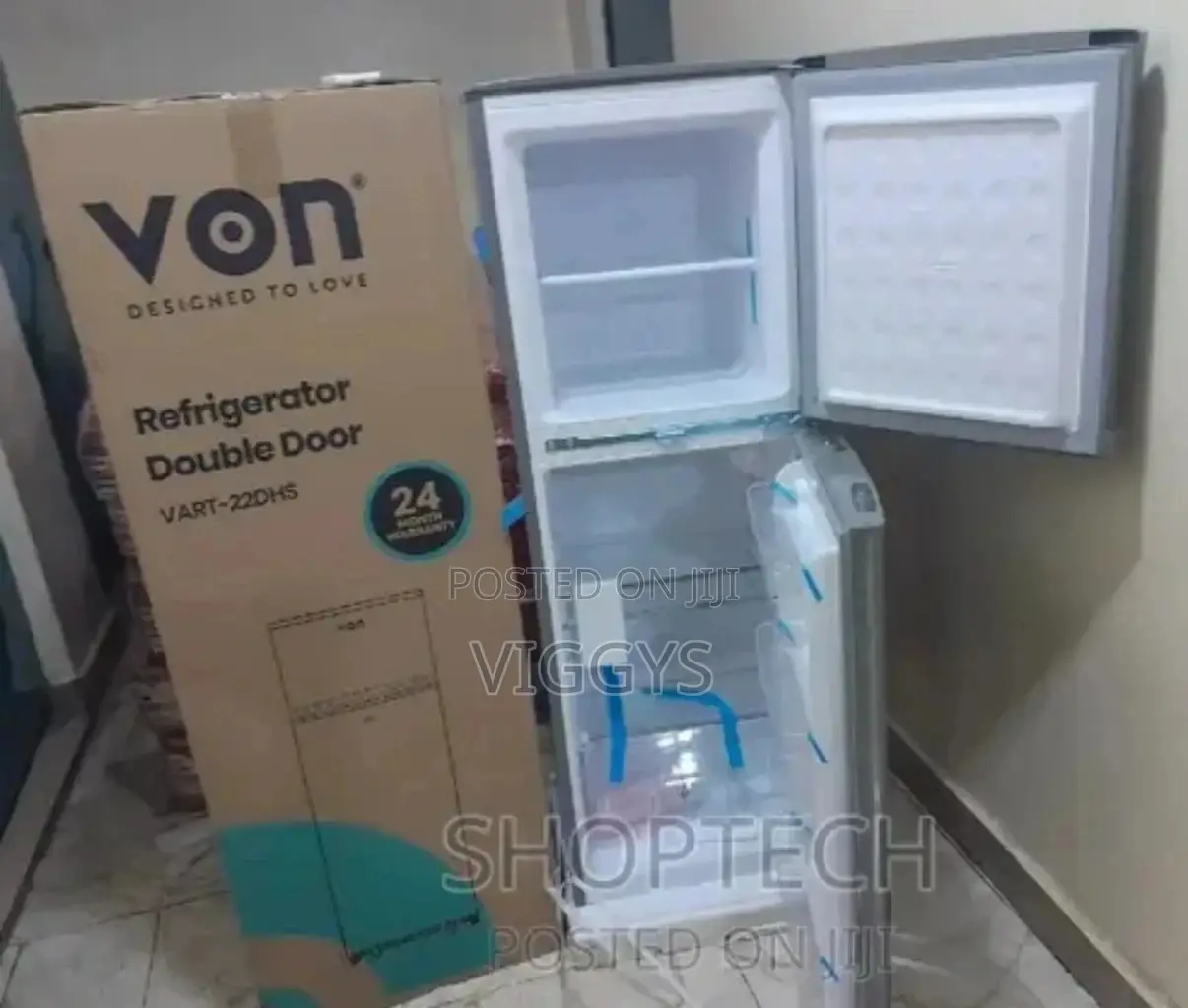 Double Door Fridge Von