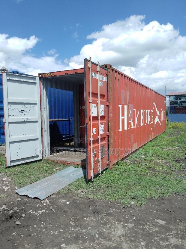 40ft Shipping Container Being Converted Into a Shop - main view