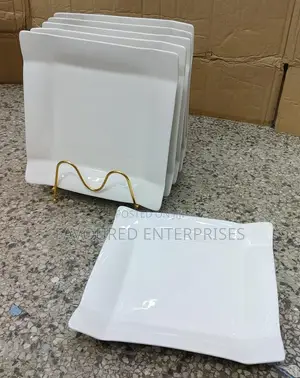 Ceramic Square Plates 6 PCS