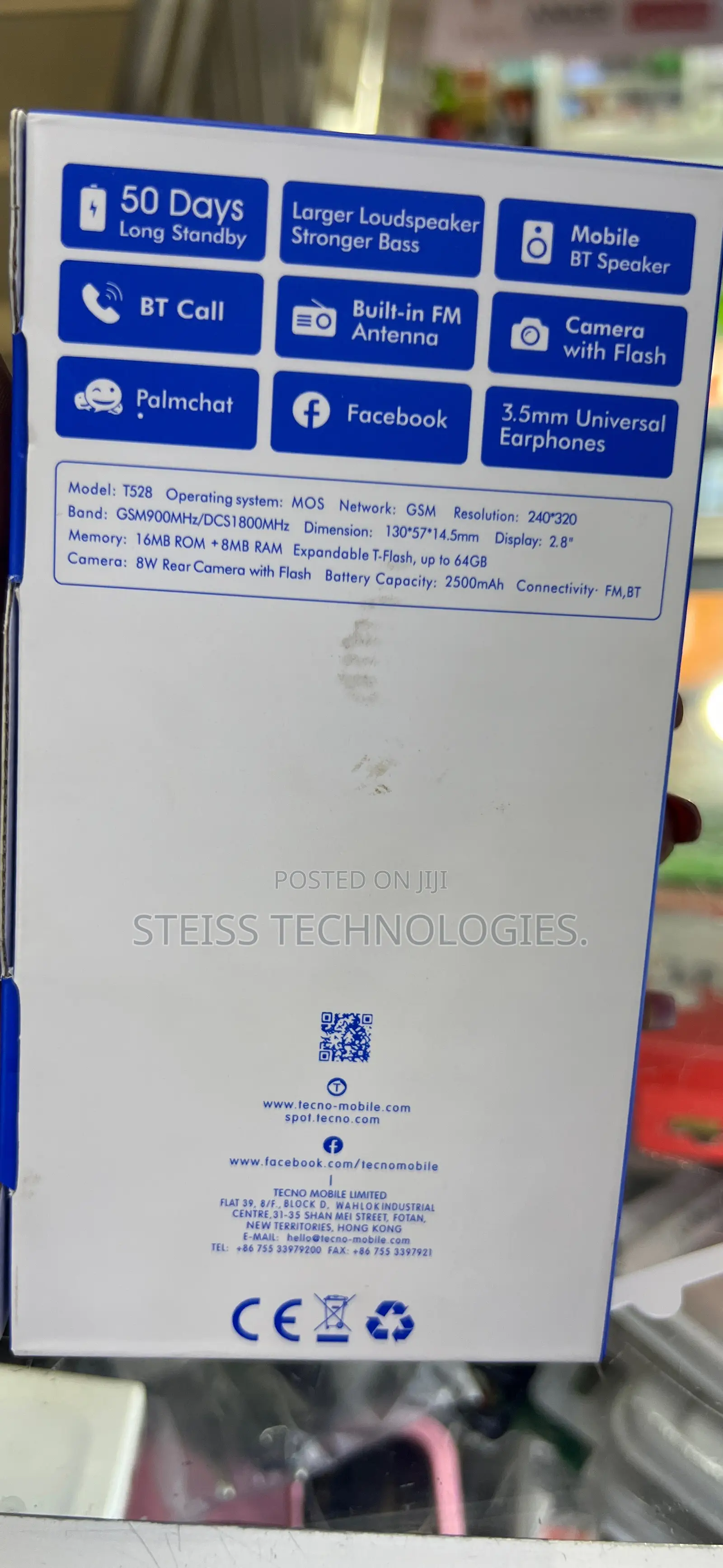 New Tecno T528 Black
