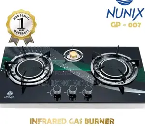 Durable Infrared Nunix 3 Burner Glass Top