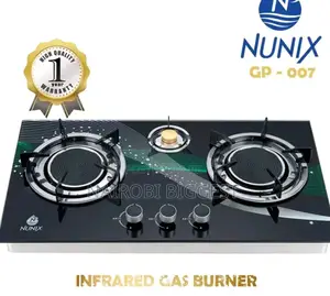 Nunix 3 Burner Glass Top Cooker