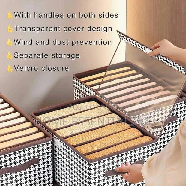 Non-Woven 9 Grid Wardrobe Clothes Organizer/Jeans Organizer - thumbnail 4