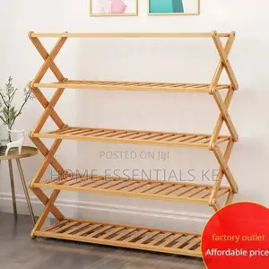 *5tier Foldable Bamboo Shoe Rack* Very Strong and Stable
