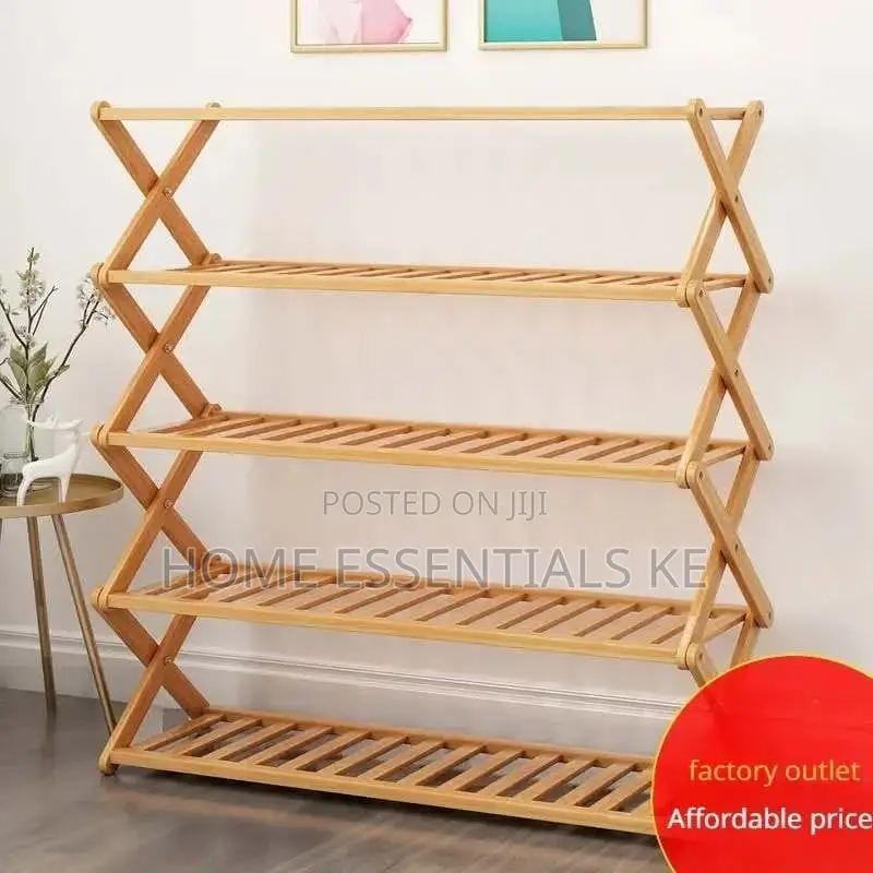 *5tier Foldable Bamboo Shoe Rack* Very Strong and Stable