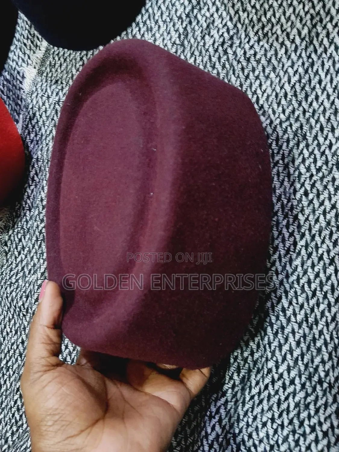 Maroon Oga/Niger/Ruracio Hat