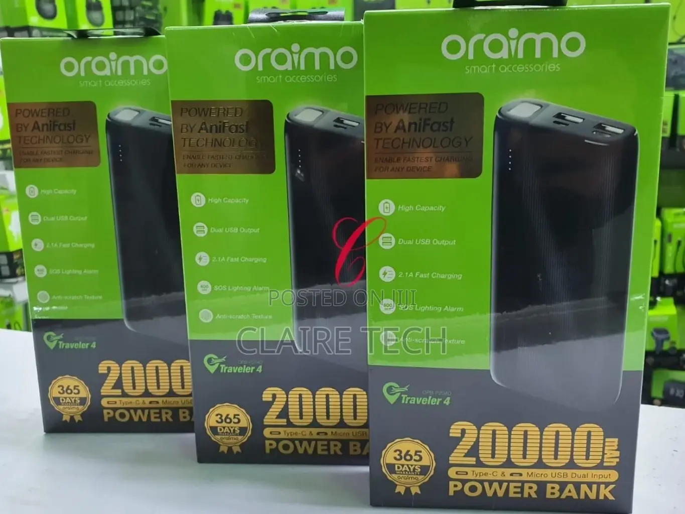 Oraimo Traveller 4 20,000mahz P 204D Power Bank