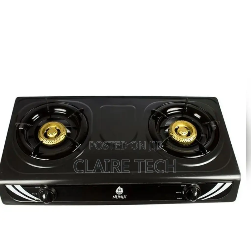 Nunix Black 2 Burner Table Top Gas Cooker