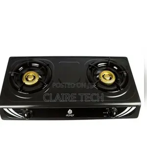 Nunix Black 2 Burner Table Top Gas Cooker