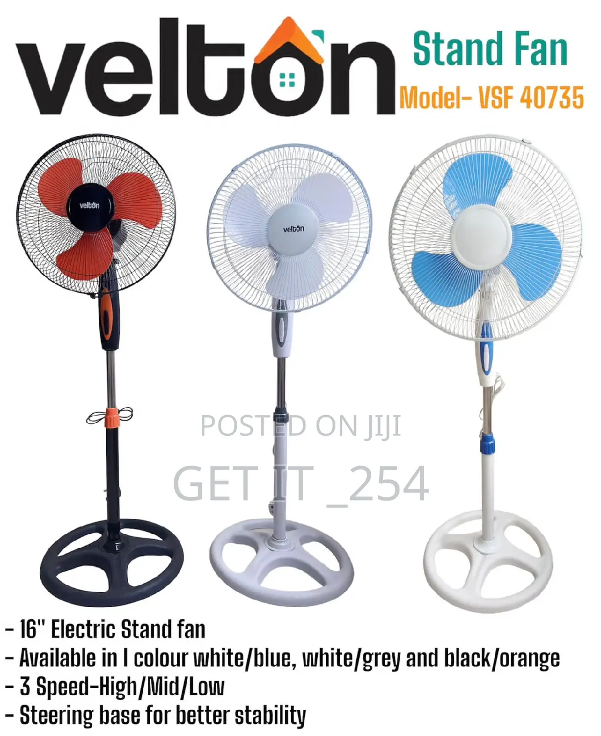 Standing Fan 16 Inch Velton