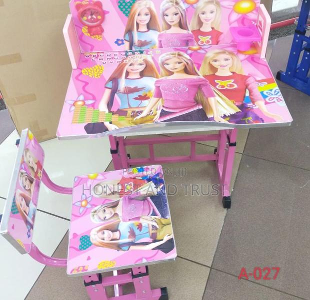 Adjustable Pink Studying Table - main view