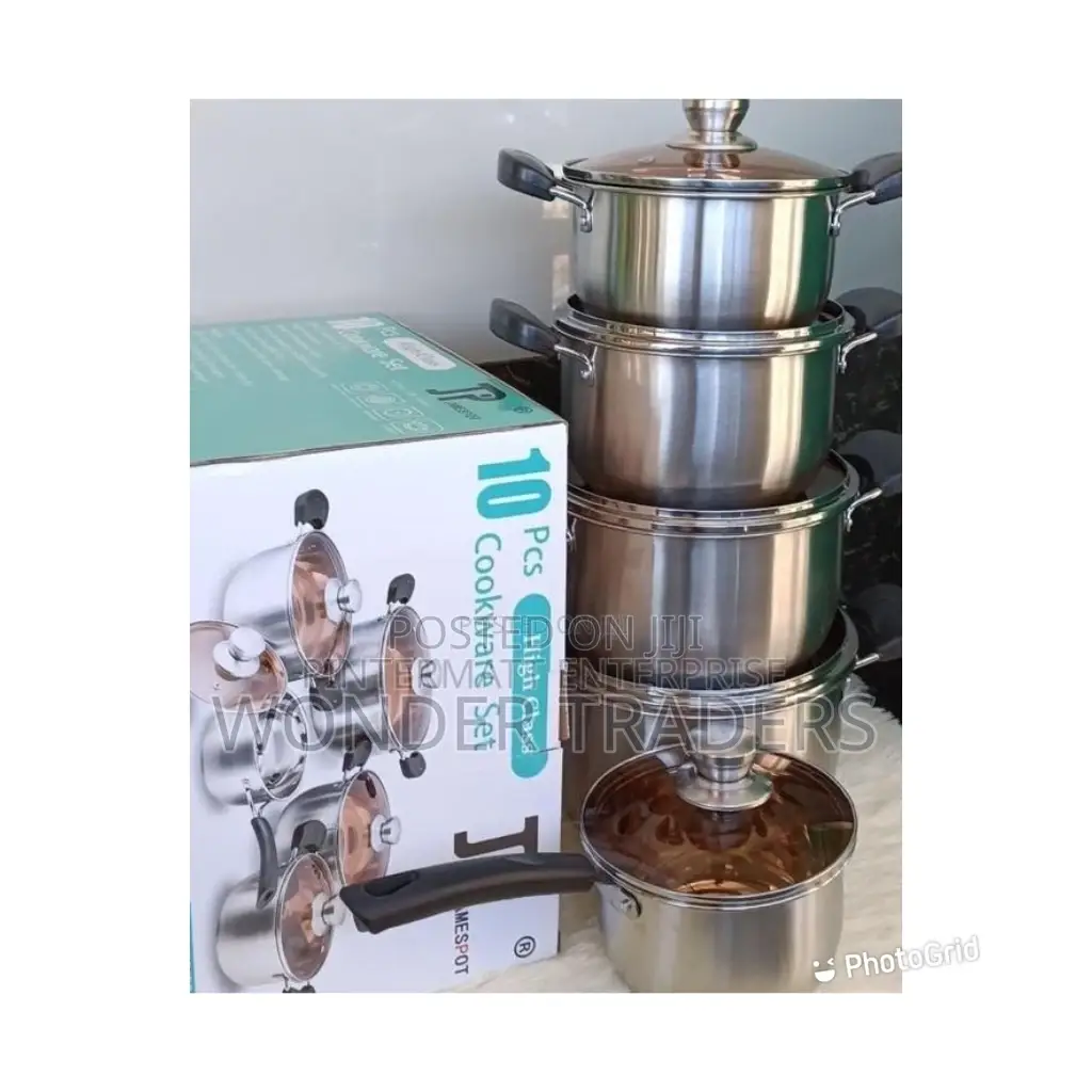 10 PCS Jp Stainless Steel Cookware