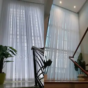 Long Stairs Window White Sheers White Sheers Available