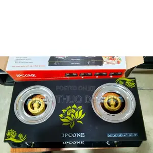 New Black Ipcone Glass Table Top 2 Burner Gas Cooker