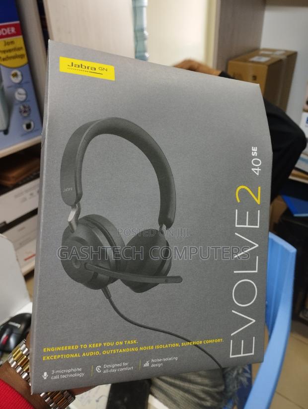 Jabra Evolve2 40 Stereo Wired on-Ear// Headset Black USB-C - main view