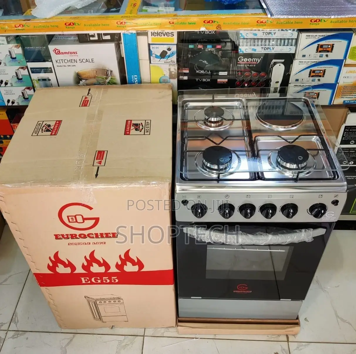 Eurochef 50X55 3G+1E Standing Cooker