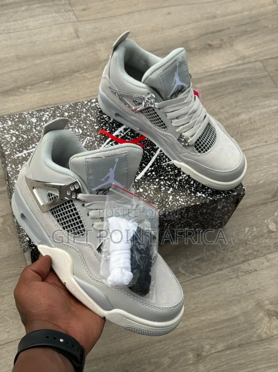 Air Jordan 4 Gray Unisex Sneakers