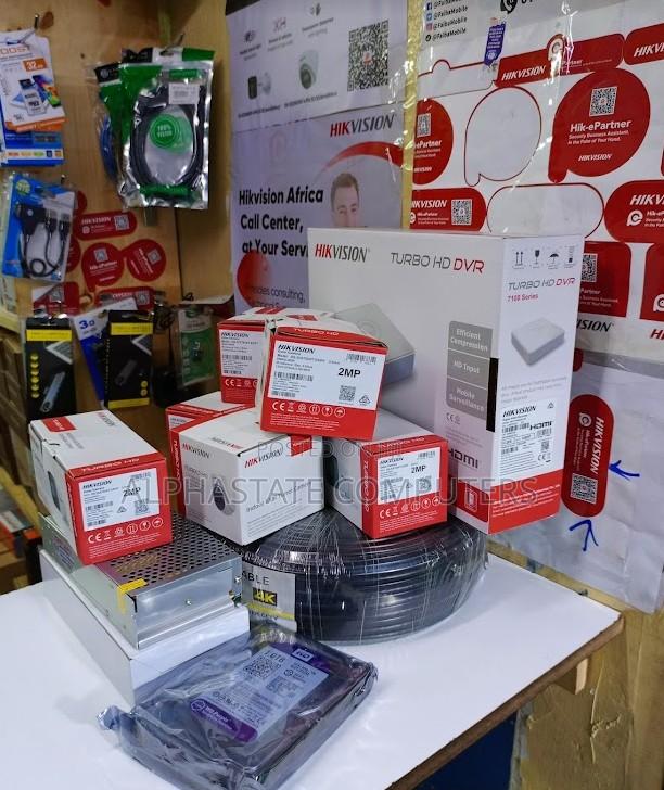 Hikvision 4 CCTV Set Camera CCTV Installation Kit*