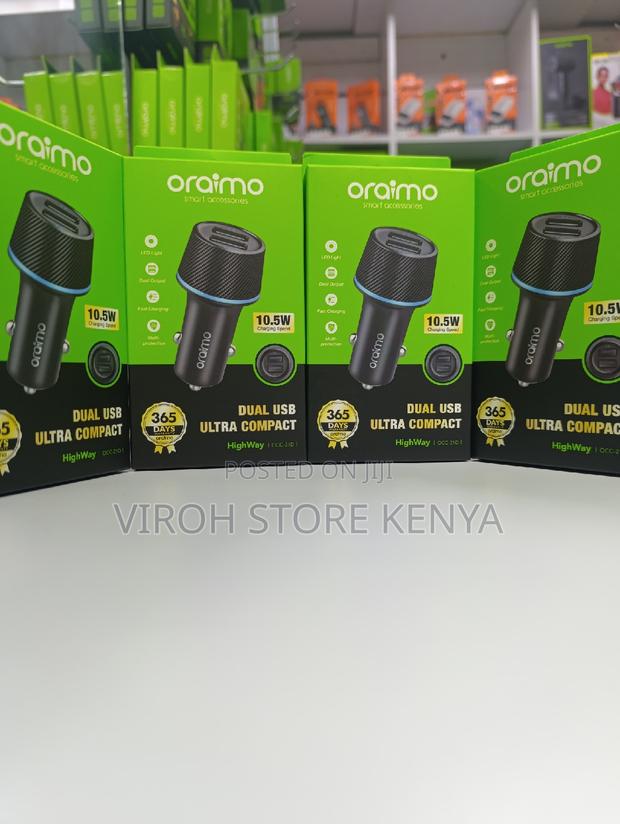 Oraimo Car Charger With Cable 10.5watts - thumbnail 2