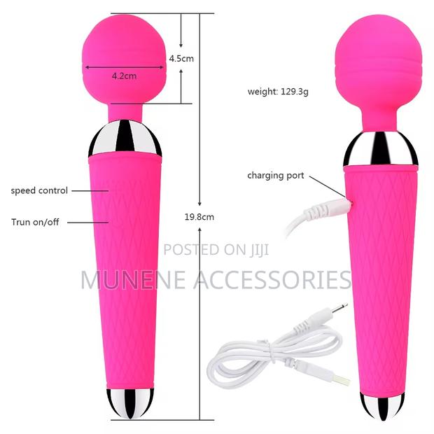 10mode Vibrator Wand Adult Sex Toys G Spot Clit Dildo - Pink - thumbnail 2