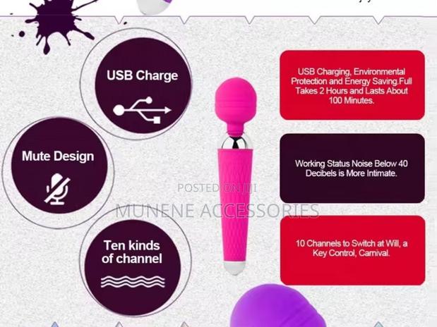 10mode Vibrator Wand Adult Sex Toys G Spot Clit Dildo - Pink - thumbnail 3