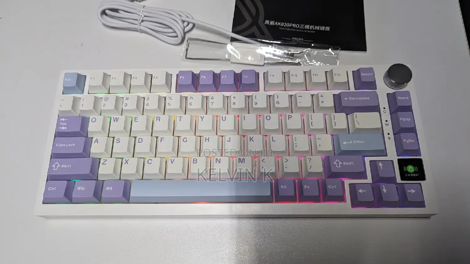Ajazz Ak820 Pro Mechanical Gaming Keyboard Lubed Switches
