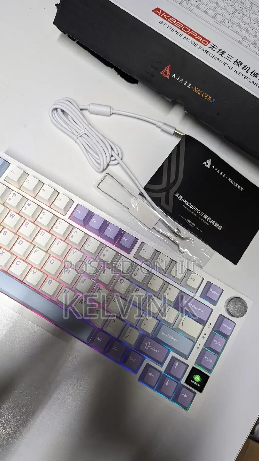 Ajazz Ak820 Pro Mechanical Gaming Keyboard Lubed Switches