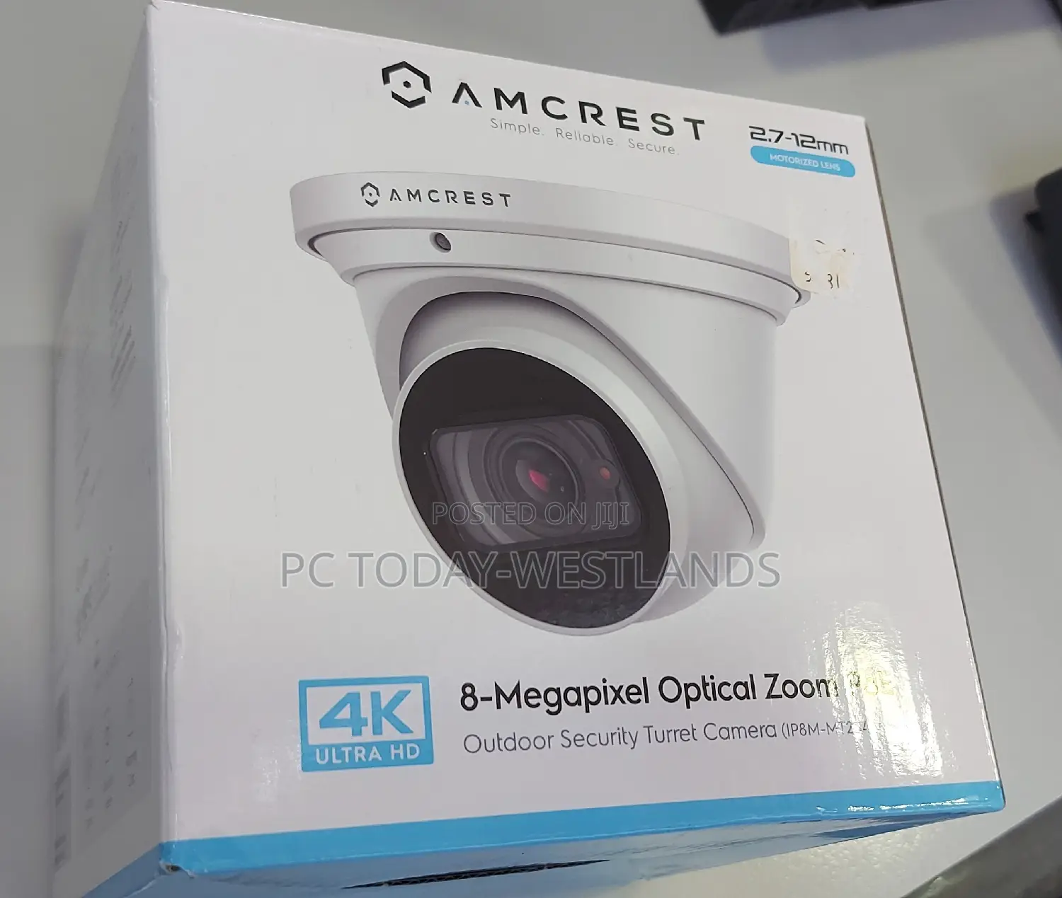 Amcrest Optical Zoom IP Poe Turret Camera, IP67 White IP8