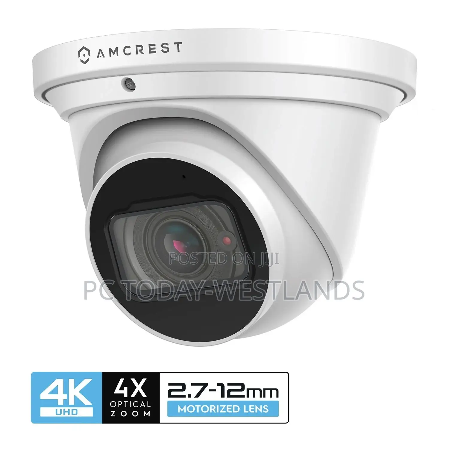 Amcrest Optical Zoom IP Poe Turret Camera, IP67 White IP8