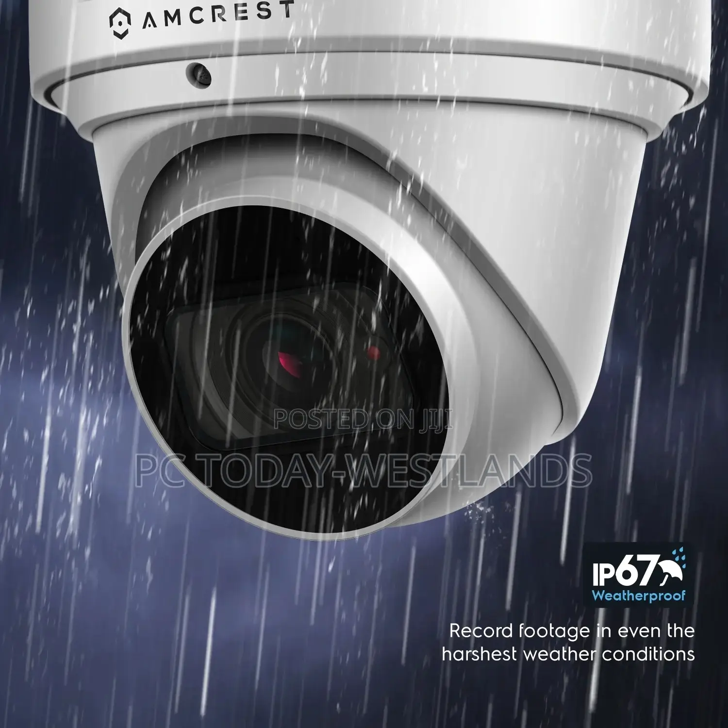 Amcrest Optical Zoom IP Poe Turret Camera, IP67 White IP8