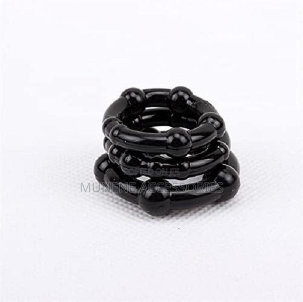 Stay Hard Beaded 3 Male Rubber Delay Ejaculation Toy - thumbnail 2