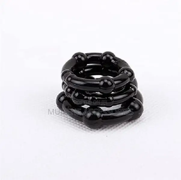 Stay Hard Beaded 3 Male Rubber Delay Ejaculation Toy