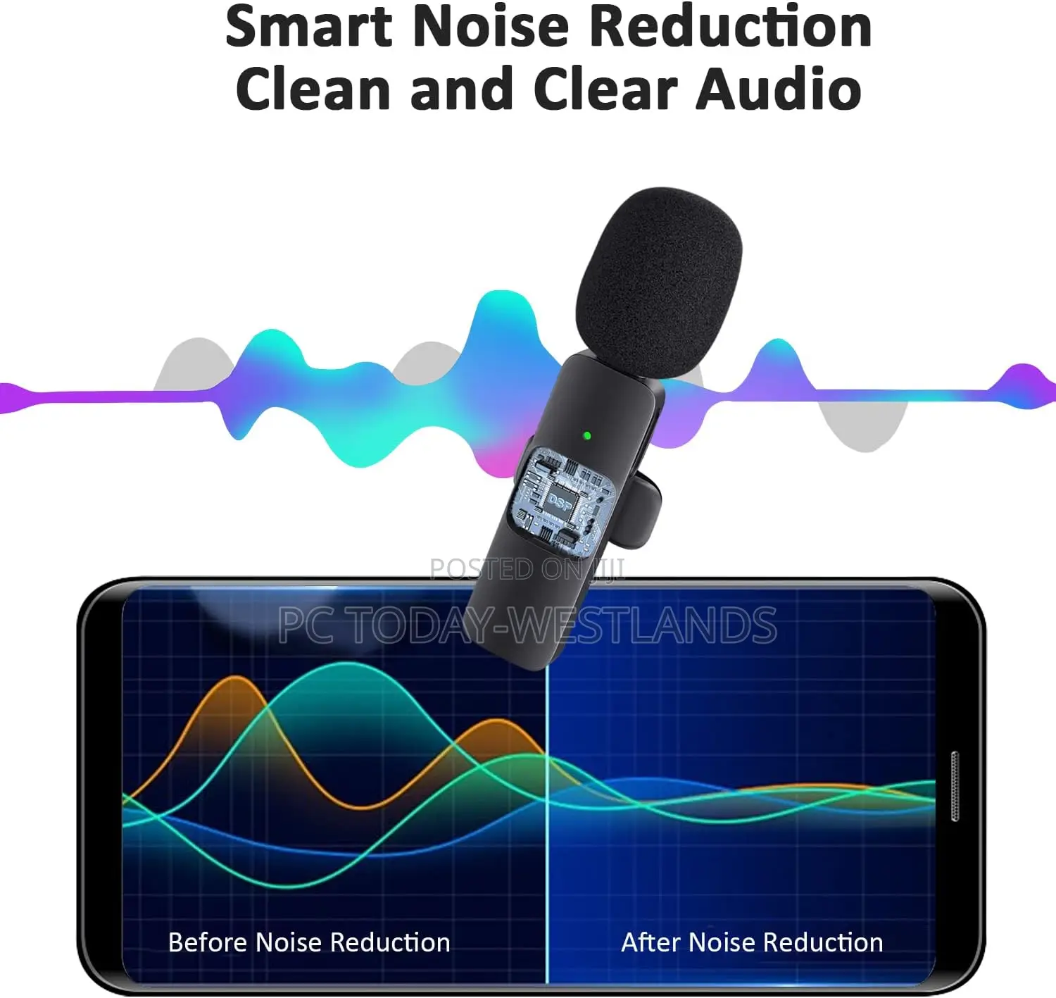 MAYBESTA Professional Wireless Lavalier Lapel Microphone
