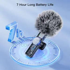 2pcs Lavalier Wireless Microphone for iPhone iPad, Wireless