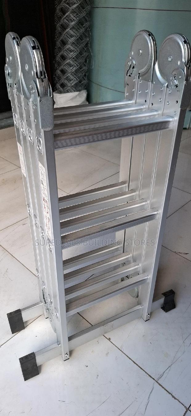12ft Aluminium Multipurpose Ladder-(4×3) - thumbnail 2