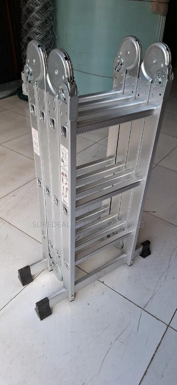 12ft Aluminium Multipurpose Ladder-(4×3) - thumbnail 3