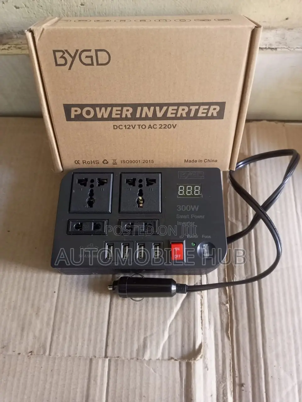 300w Power Inverter Ac to Dc Cigarette Lighter Charger