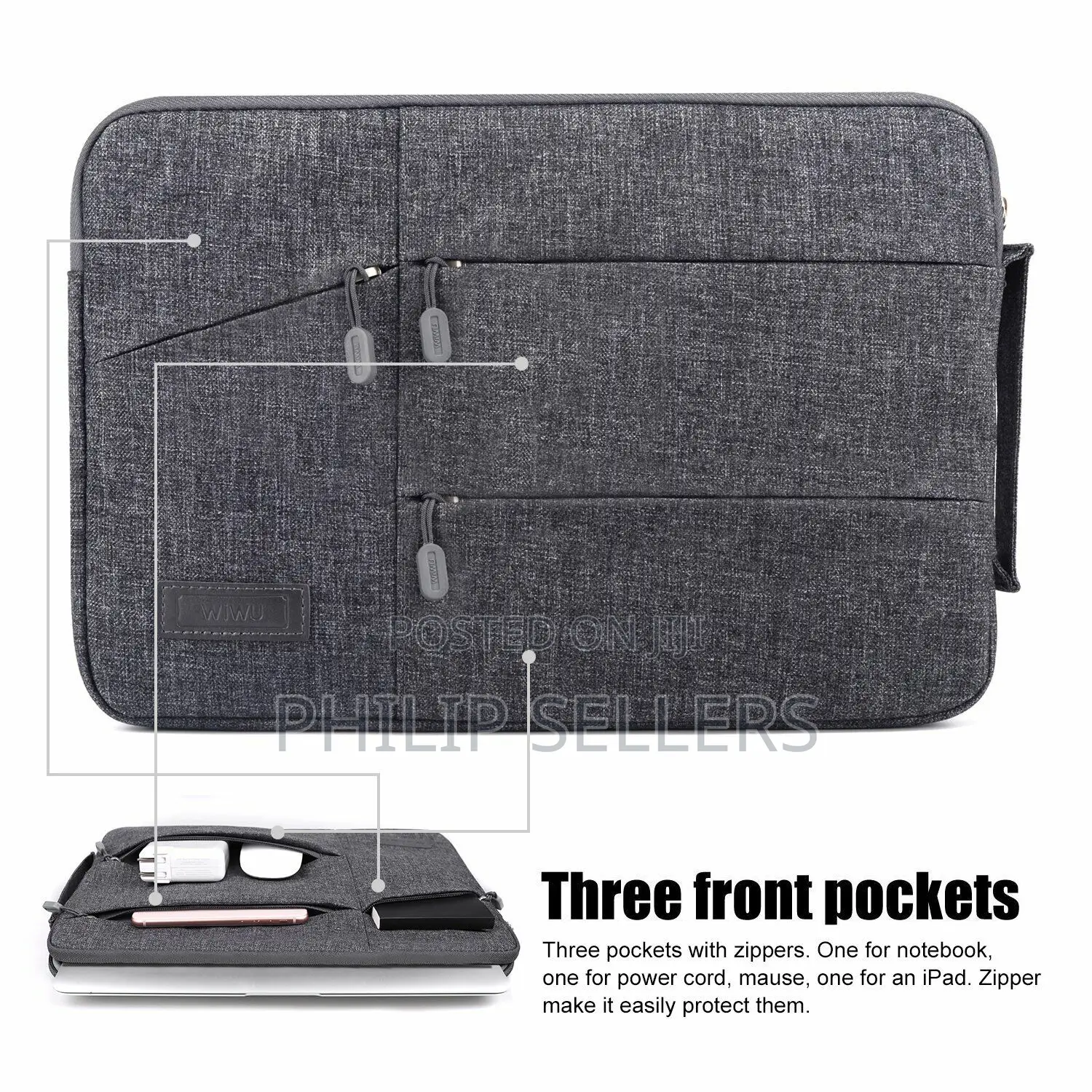 Pocket Sleeve Water Resistant Shockproof Laptop Case With Ha