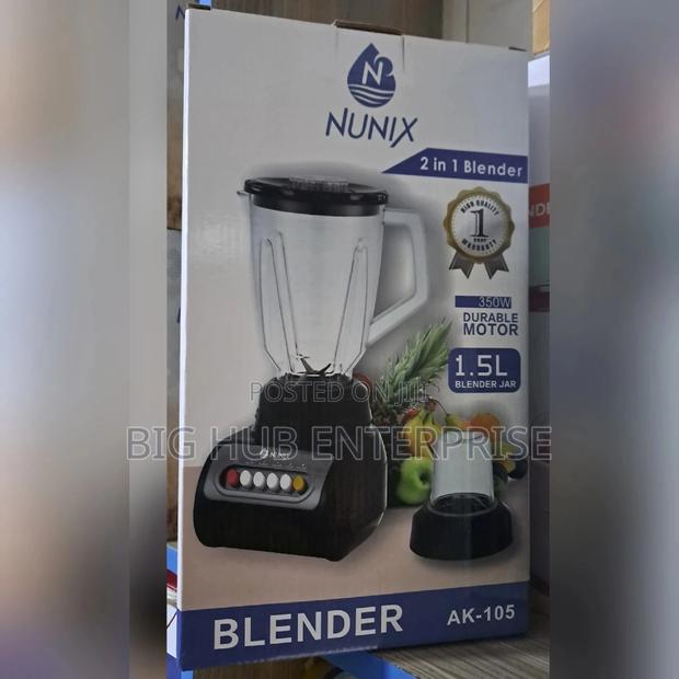 Nunix AK-105 - 2 in 1 Blender With Grinding Machine-' - thumbnail 3